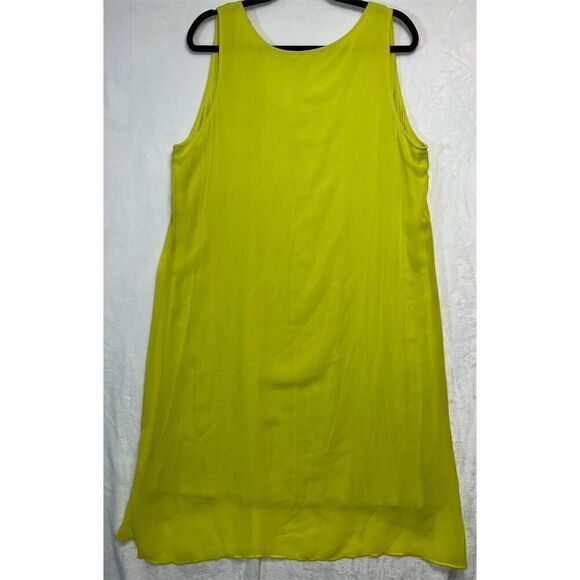 Soft Surroundings Ainsley Dress XL Chartreuse Sleeveless Knee Length Dress - Picture 4 of 6